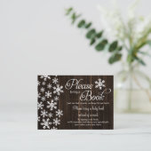 Rustisch Baby shower van de Wintersport Informatiekaartje (Staand voorkant)