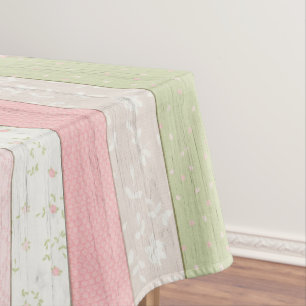 Rustisch Baby shower voor groenhout en roze hout Tafelkleed
