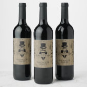 Rustisch Bachelor Party Wine Label Wijn Etiket (Flessen)