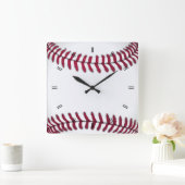  Rustisch Baseball Decor Vierkante Klok (Huis)