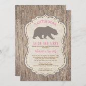 Rustisch Beer Baby shower per e-mail Kaart (Voorkant / Achterkant)