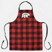 Rustisch Beer Papa Rood en zwart Schort (Voorkant)