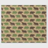 Rustisch Beer Patroon Cadeaupapier (Vlak)