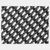 Rustisch Beer Tracks Woodland Createpatroon Fleece Deken (Voorkant (Horizontaal))