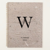Rustisch  beige papier, gefilmd planner (Voorkant)