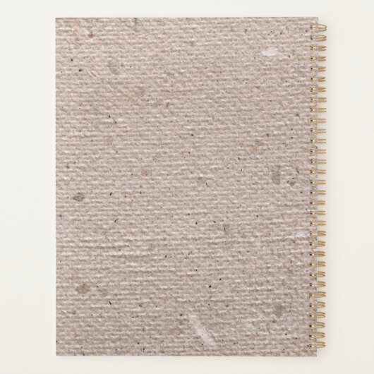 Rustisch  beige papier, gefilmd planner (Achterkant)