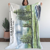 Rustisch bergavontuur met Boat + de Naam van de Do Fleece Deken