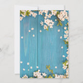 Rustisch blauw Baby shower van de Bossellende Kaart (Achterkant)