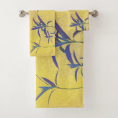 Rustisch blauw en geel bad handdoek (Insitu)