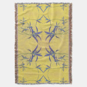 Rustisch blauw en geel deken (Voorkant Verticaal)