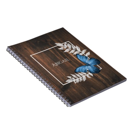 Rustisch blauw vlinder, speciaal Notitieboek (Rechterzijde)