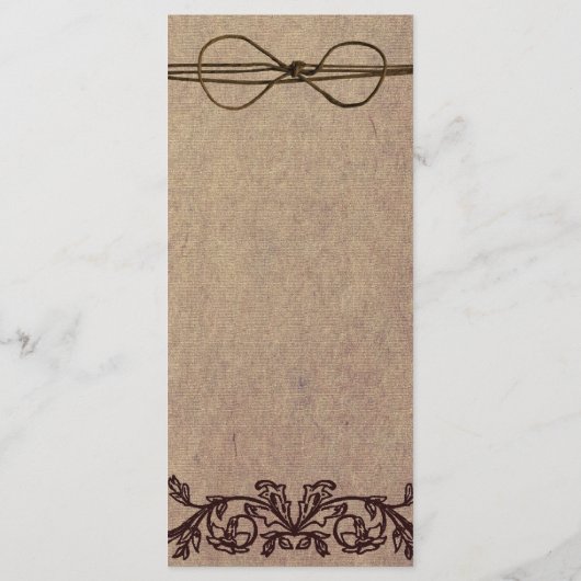 Rustisch Blauwgroen Duits Daisy Country Wedding Pr Programma (Achterkant)