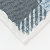 Rustisch Blue Denim Buffalo Pset 4 Foto Dog Large Fleece Deken (Hoek)