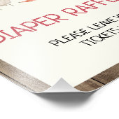 Rustisch Boerderij, dikker Baby shower Raffle Foto Afdruk (Hoek)