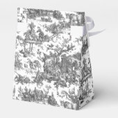  Rustisch Boerderij Frans Toile-Black & White Bedankdoosjes (Achterkant)