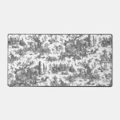 Rustisch Boerderij Frans Toile-Black & White Bureaumat (Voorkant)