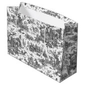  Rustisch Boerderij Frans Toile-Black & White Groot Cadeauzakje (Achterkant Gekanteld)