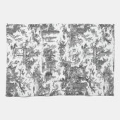  Rustisch Boerderij Frans Toile-Black & White Theedoek (Horizontaal)