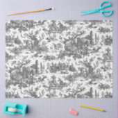  Rustisch Boerderij Frans Toile-Black & White Tissuepapier (Craft)