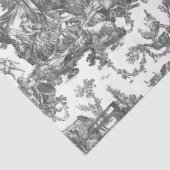  Rustisch Boerderij Frans Toile-Black & White Tissuepapier (Detail)