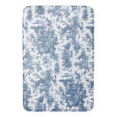 Rustisch Boerderij Frans Toile-Blue en White Badmat (Voorkant Verticaal)