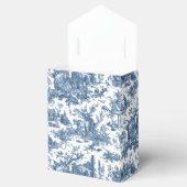 Rustisch Boerderij Frans Toile-Blue en White Bedankdoosjes (Geopend)