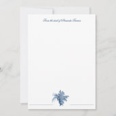  Rustisch Boerderij Frans Toile-Blue en White Notitiekaartje (Voorkant)