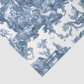  Rustisch Boerderij Frans Toile-Blue en White Tissuepapier (Detail)