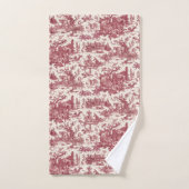  Rustisch Boerderij Frans Toile-Red & Tan Bad Handdoek (Handdoek)