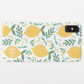 Rustisch Boerderij - Geel lemonpatroon monogram Case-Mate iPhone Case (Achterkant (horizontaal))