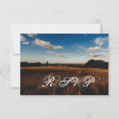 Rustisch Boerderij Hay Bales Wedding RSVP-kaarten RSVP Kaartje (Achterkant)