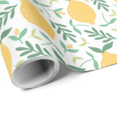 Rustisch Boerderij Lemon Pattern Cadeaupapier (Rol Hoek)