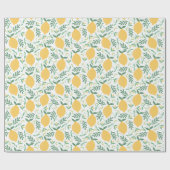 Rustisch Boerderij Lemon Pattern Cadeaupapier (Vlak)