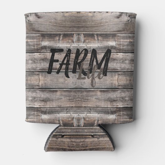 Rustisch BOERDERIJ LIFE in script Blikjeskoeler (Voorkant)