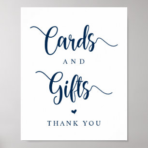 Rustisch Boerderij, marineblauw, huwelijkskaarten  Poster