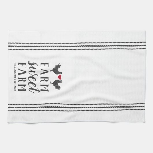 Rustisch Boerderij met persoonlijk Boerderij Theedoek (Horizontaal)