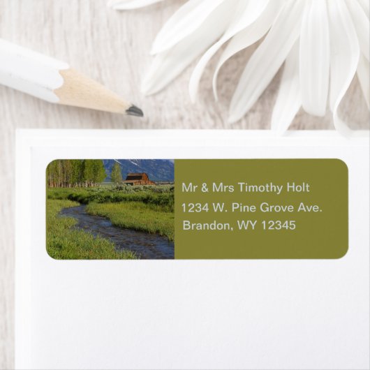 Rustisch Boerderij Mormon Row Barns Etiket (Insitu)