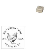 Rustisch Boerderij op maat gesneden verse kipeiere Rubberstempel (Gestempeld)