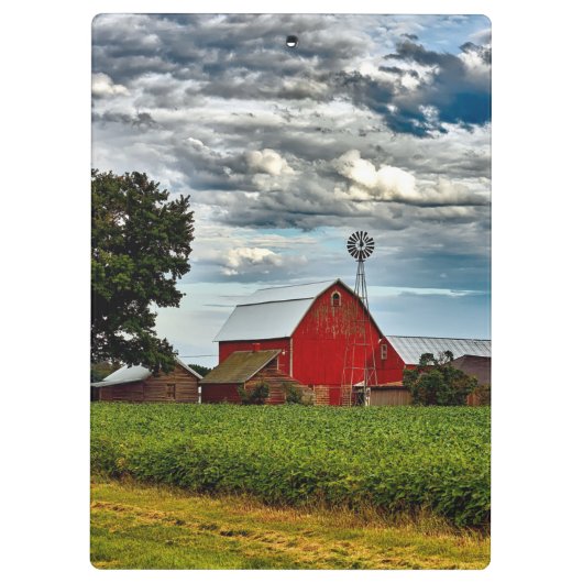 Rustisch Boerderij Teelt Sojabonen Klembord (Achterkant)