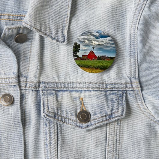 Rustisch  Boerderij Teelt Sojabonen Ronde Button 5,7 Cm (In situ)