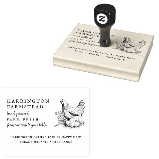 Rustisch Boerderij voor de Manuscript - Verse eier Rubberstempel (Gestempeld)