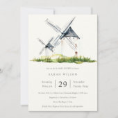 Rustisch Boerderij Windmill Theme Baby shower Invi Bedankkaart (Voorkant)