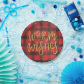 Rustisch Bord met buffelplaat rood en zwart papier (Feest)