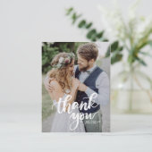 Rustisch borsteltje Berichten Weddenschap Dank u B Uitnodiging Briefkaart (Staand voorkant)