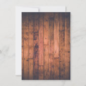Rustisch bruin hout en licht | Weddenschap Kaart (Achterkant)