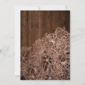 Rustisch bruin roos goudflora Sweet 16 Kaart (Achterkant)