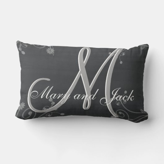 Rustisch Chalkboard 3d Monogram Kussen (Achterkant)