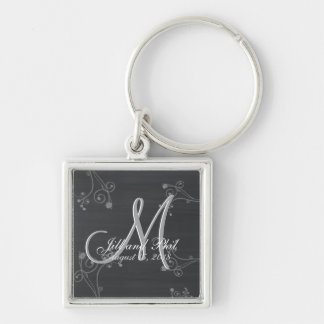 Rustisch Chalkboard 3d Monogram Sleutelhanger