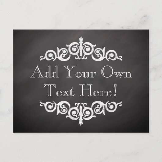 Rustisch Chalkboard, aangepast Briefkaart (Voorkant)