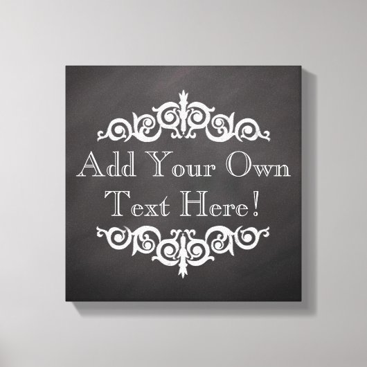 Rustisch  Chalkboard, aangepast Canvas Afdruk (Voorkant)